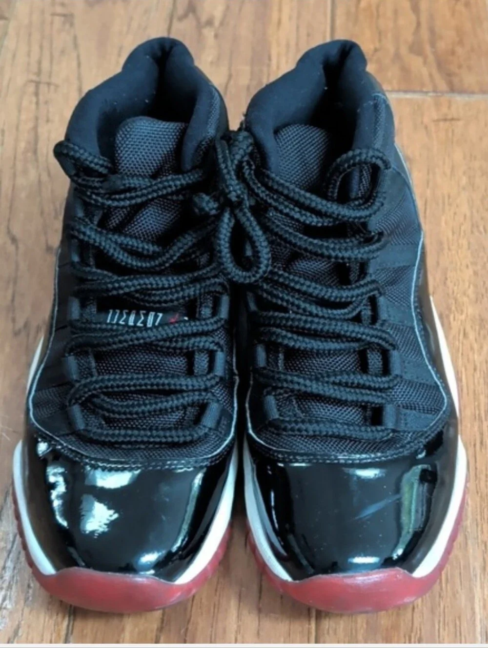 Nike Air Jordan 11 Retro Bred High Basketball Sneakers- Black/Red/White